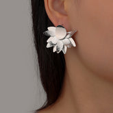 Personalized Frosted Flower Earrings